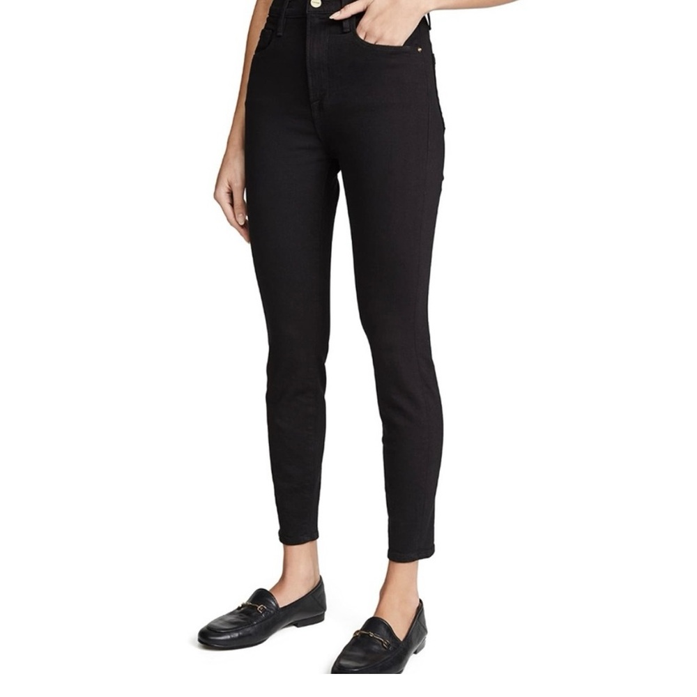 Frame Denim Ali High Rise Skinny Cigarette
Size 26 Black Preppy Casual